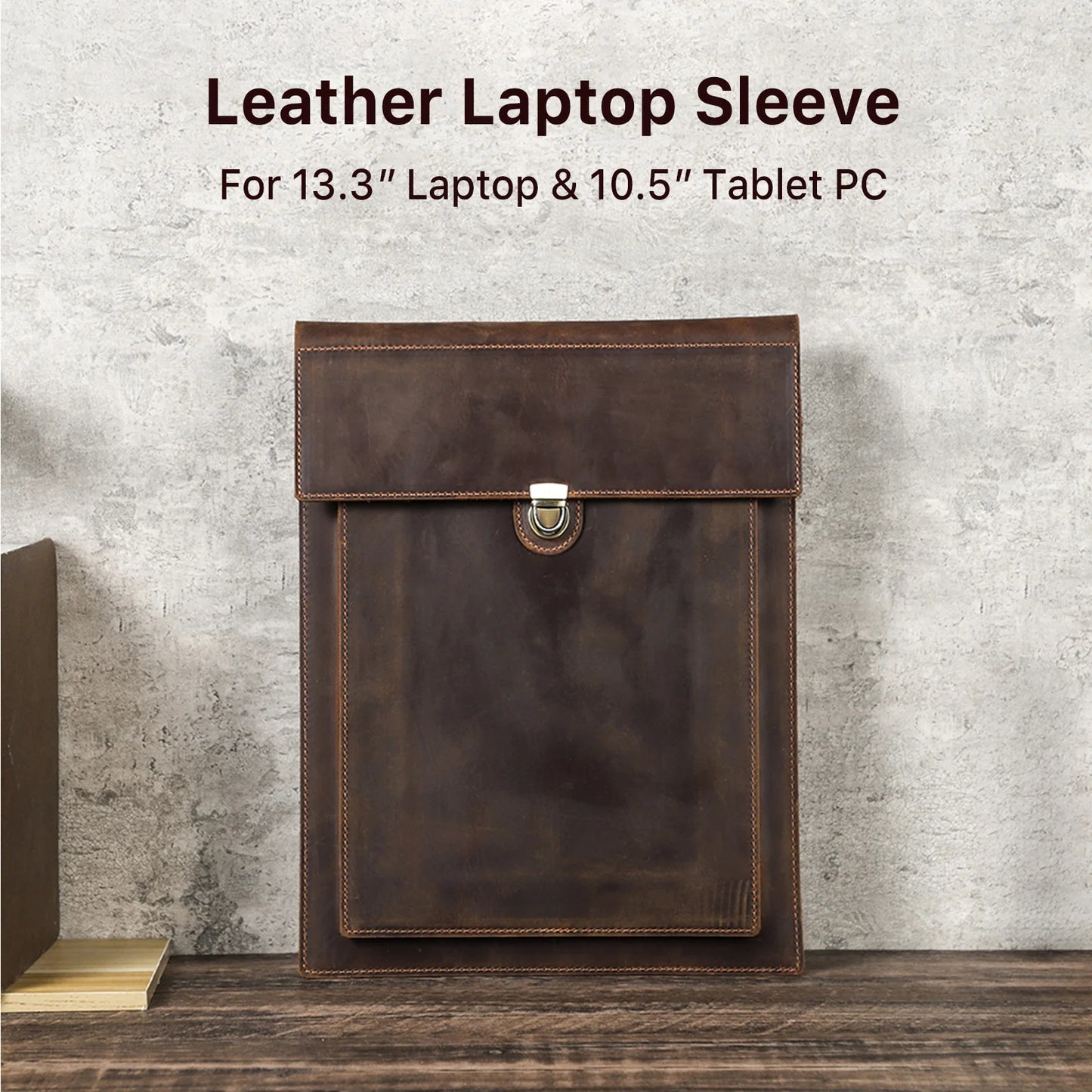 Genuine Leather Laptop Case For Macbook Pro Air 13 14 15 16 Inch Sleeve Case For iPad 10.5 11 12.9 Inch Notebook Cover Carry Bag