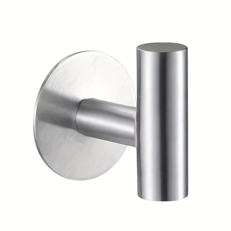 1pc, No punching self-adhesive hook, Stainless steel bathroom hook,bathroom accessories kitchen organizer