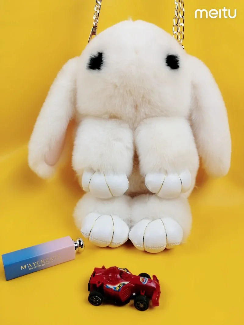 Rabbit Bag Crossbody Bag Imitation Otter Rabbit Fur Rabbit Bag Plush Bag Bag Women's Bag Bag 2023 New Fashion Chain Bag