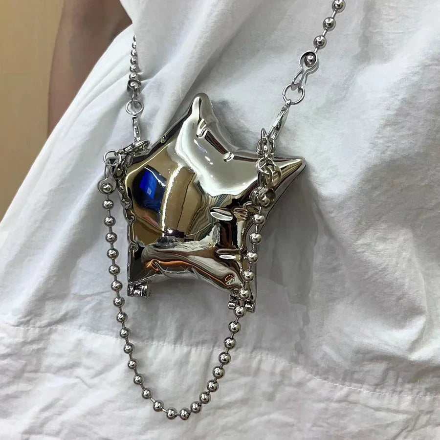 2024 New Metal Mini Lipstick Bags for Women High Quality Shoulder Bag Fashion Flower Satche Women's Accessory Bag
