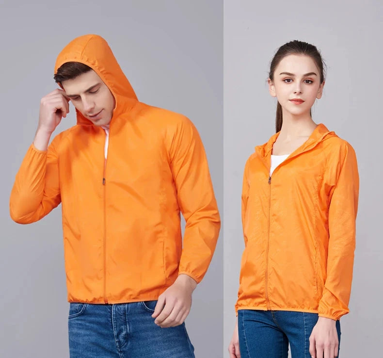 JNLN Men Women Hiking Jackets Waterproof Sun Protective Windbreaker Unisex Camping Climbing Outdoor Rain Coat Portable Clothes 99 in 1