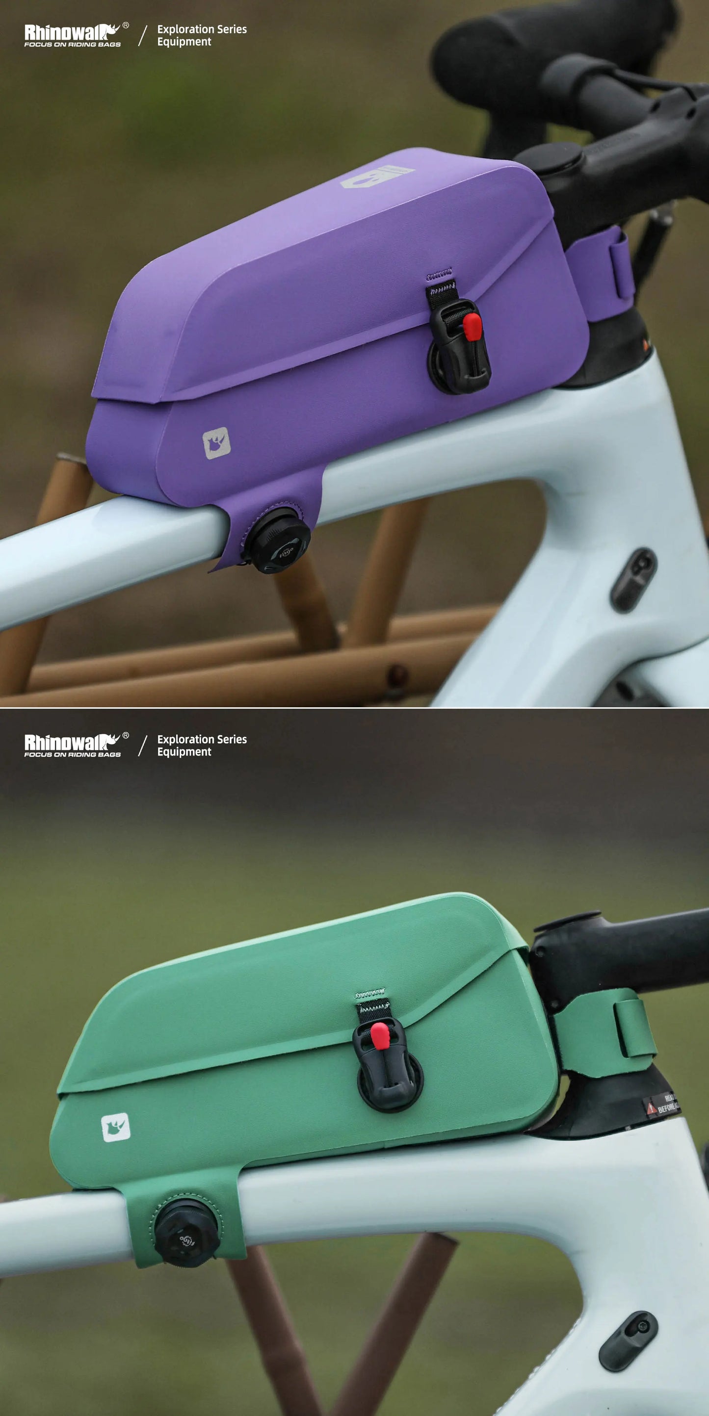 Rhinowalk-Waterproof Top Tube Bag, Bicycle Front Frame Bag, Seamless Welding Process, Suitable for Mountain Bike, Road Bike