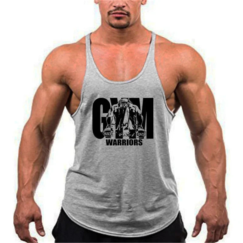 Gym Bodybuilding Tank Tops Fashion Y-back Suspenders Vests Cotton Breathable Sleeveless Singlets Mens Fitness Muscle Sport Shirt 99 in 1