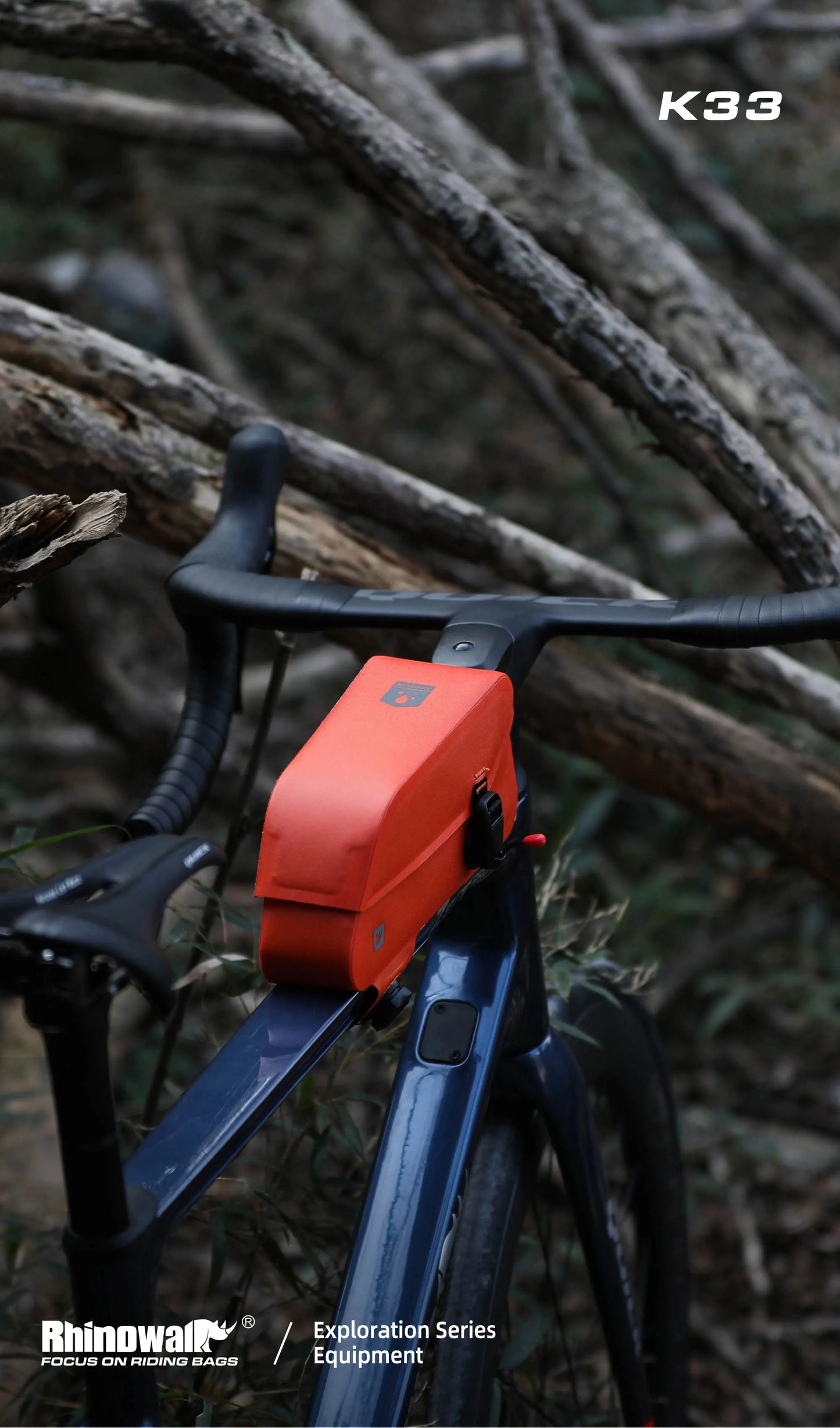 Rhinowalk-Waterproof Top Tube Bag, Bicycle Front Frame Bag, Seamless Welding Process, Suitable for Mountain Bike, Road Bike