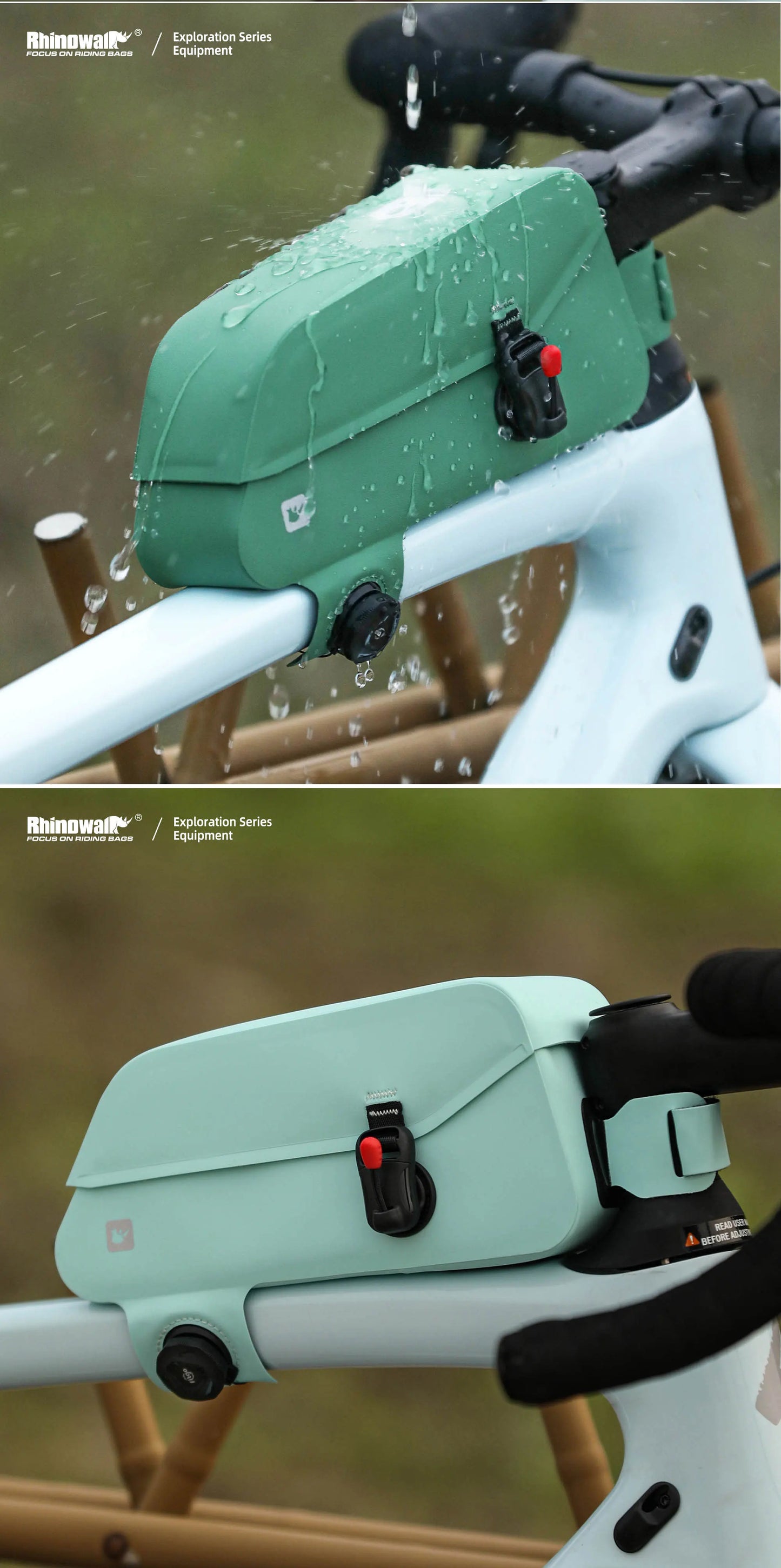 Rhinowalk-Waterproof Top Tube Bag, Bicycle Front Frame Bag, Seamless Welding Process, Suitable for Mountain Bike, Road Bike