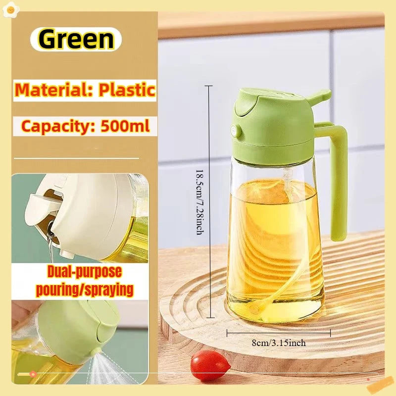 200/300/500ml Oil Spray Bottle BBQ Cooking Olive Oil Sprayer Plastic Baking Oil Spray Empty Bottle Vinegar Bottle Or Oil brush 99 in 1