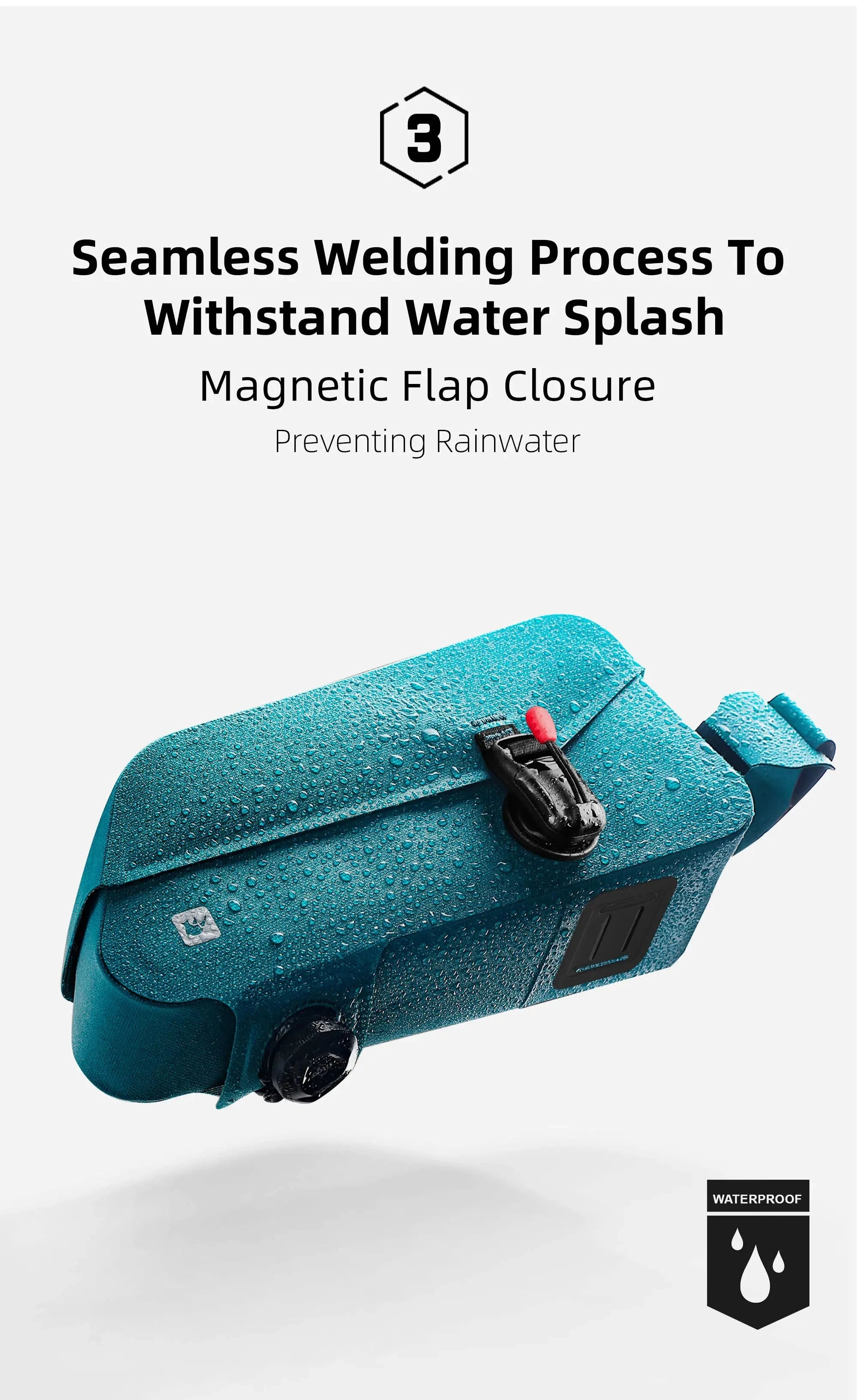 Rhinowalk-Waterproof Top Tube Bag, Bicycle Front Frame Bag, Seamless Welding Process, Suitable for Mountain Bike, Road Bike 99 in 1