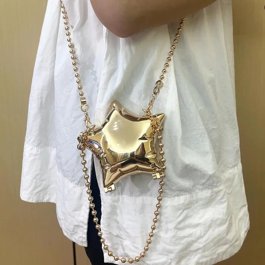 2024 New Metal Mini Lipstick Bags for Women High Quality Shoulder Bag Fashion Flower Satche Women's Accessory Bag