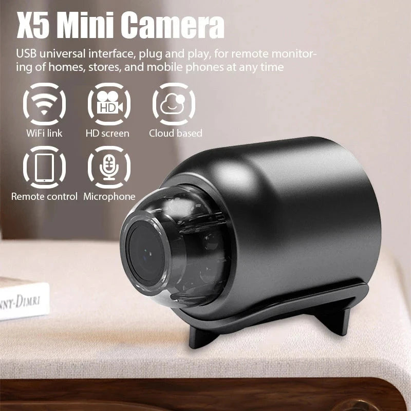 1080P New X5 Mini Camera Clear Night Vision Light weight Portable Premium Cams Motion Detection Wireless Surveillance Camera 99 in 1