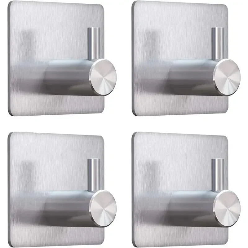 4 pieces of 304 stainless steel wall hooks for home jackets, robes, bathroom organization accessories