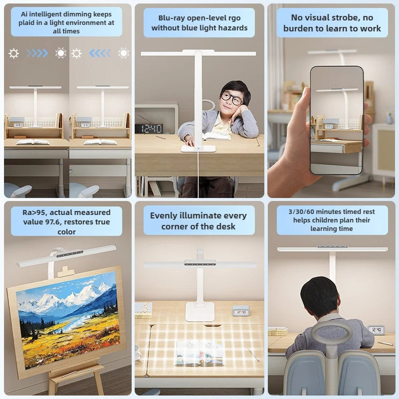 Touch Remote Control Dimmable LED Desk Lamp Intelligently Controlled Eye Protection for Reading Student Dormitory Bedroom
