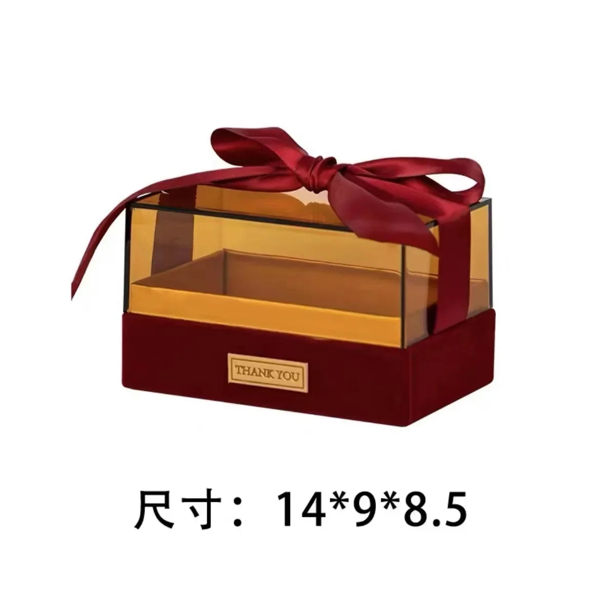 Luxury Transparent Acrylic Gift Box Wedding Birthday Flower Present  Valentine'S Day Christmas Candy Boxes Birthday Party Bag