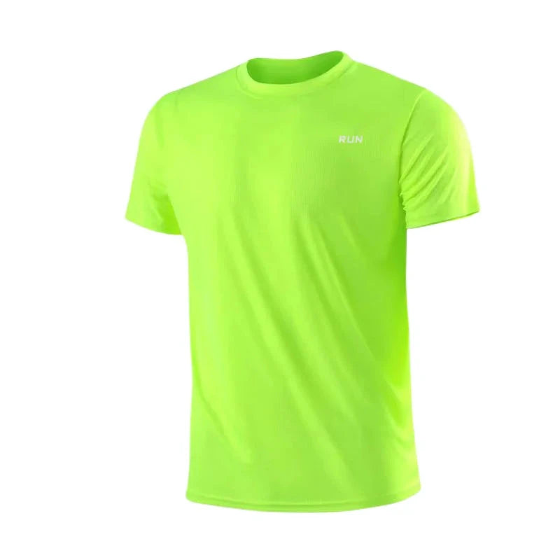 Men's Quick Dry Short Sleeve Gym Running Moisture Wicking Round Neck T-Shirt Training Exercise Gym Sport Shirt Tops Lightweight 99 in 1