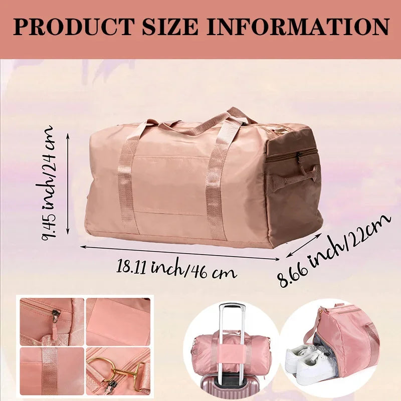 Personalized Duffle Bag with Name Birthday Gift for Her Wedding Gift for Bridal Party Gifts Large Weekender/Gym Bags