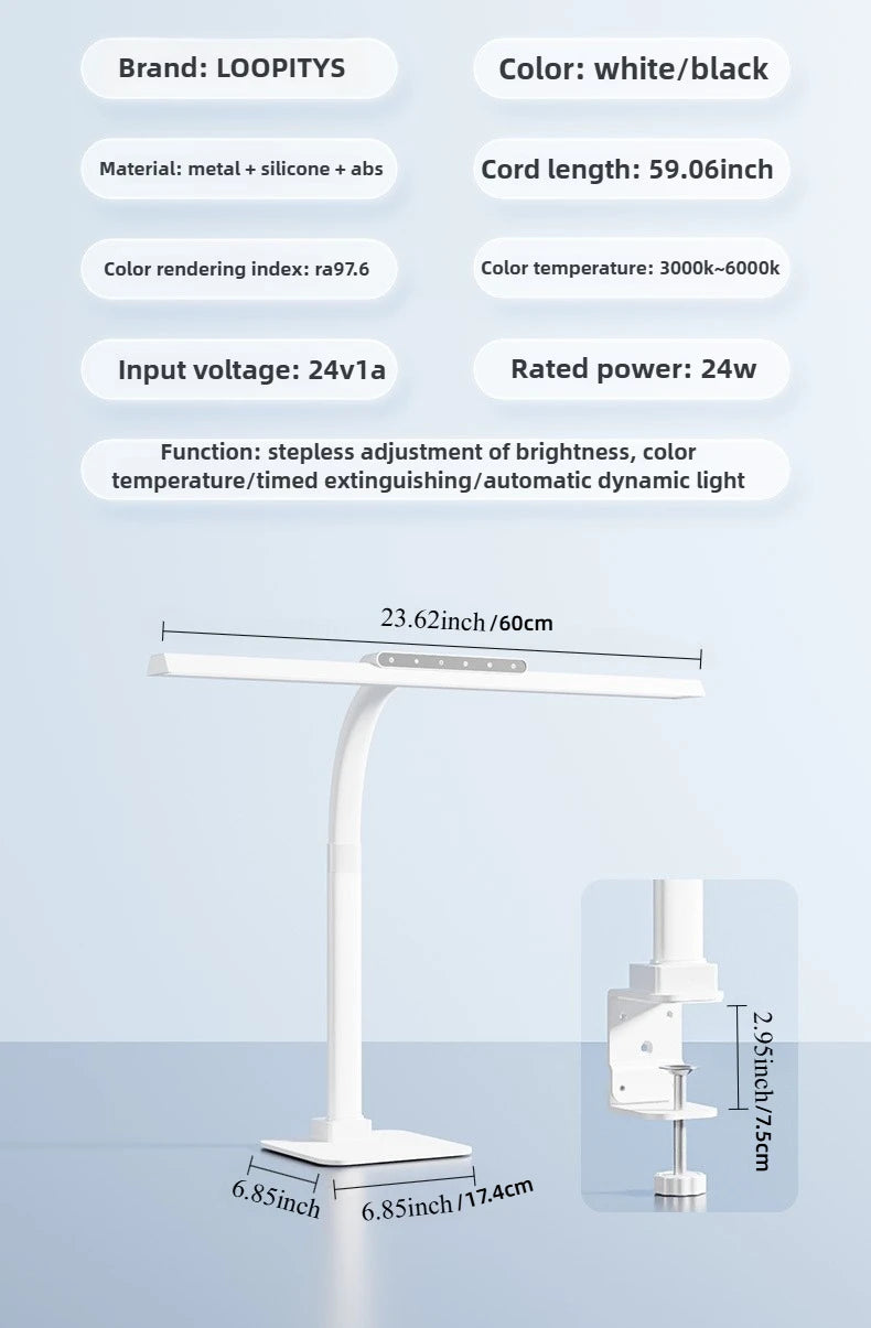 Touch Remote Control Dimmable LED Desk Lamp Intelligently Controlled Eye Protection for Reading Student Dormitory Bedroom