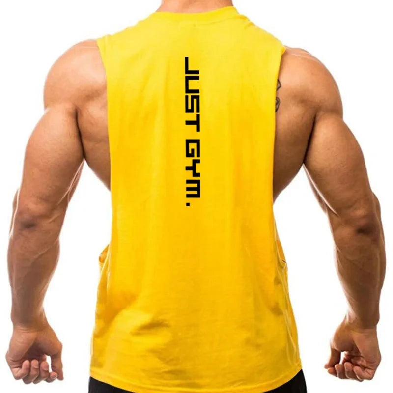 Gym Clothing Men Sides Cut Off T-shirts Dropped Armholes Tank Tops Workout Fitness Sleeveless Vest Outdoor Jogging Undershirt 99 in 1