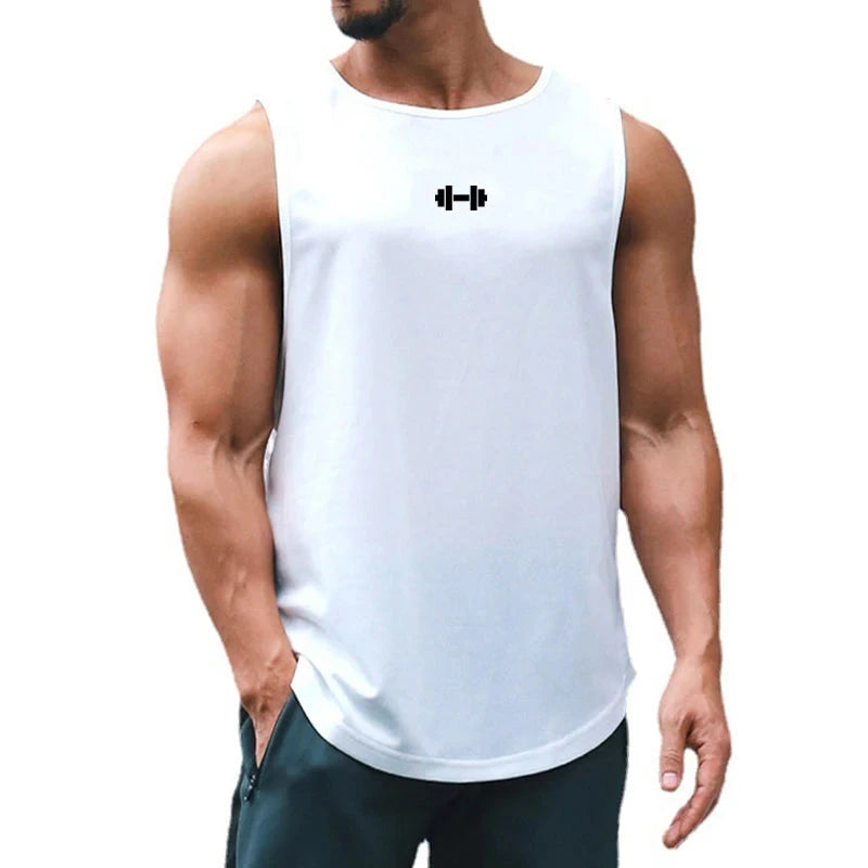 Summer Men's Gym Tank Top Fitness Training Clothing Quick-drying Loose Bodybuilding Sleeveless Shirt Men Fashion Basketball Vest 99 in 1