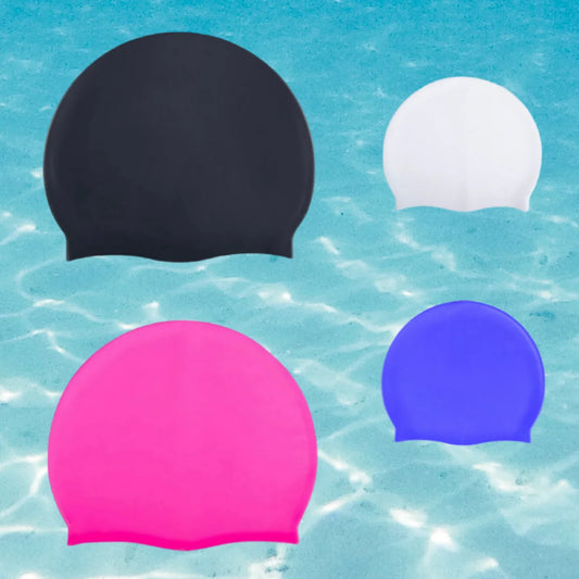 High Quality Silicone Swimming Cap for Adults Men Women Children Large Waterproof Ear Protector With No Wut Head Long Hair