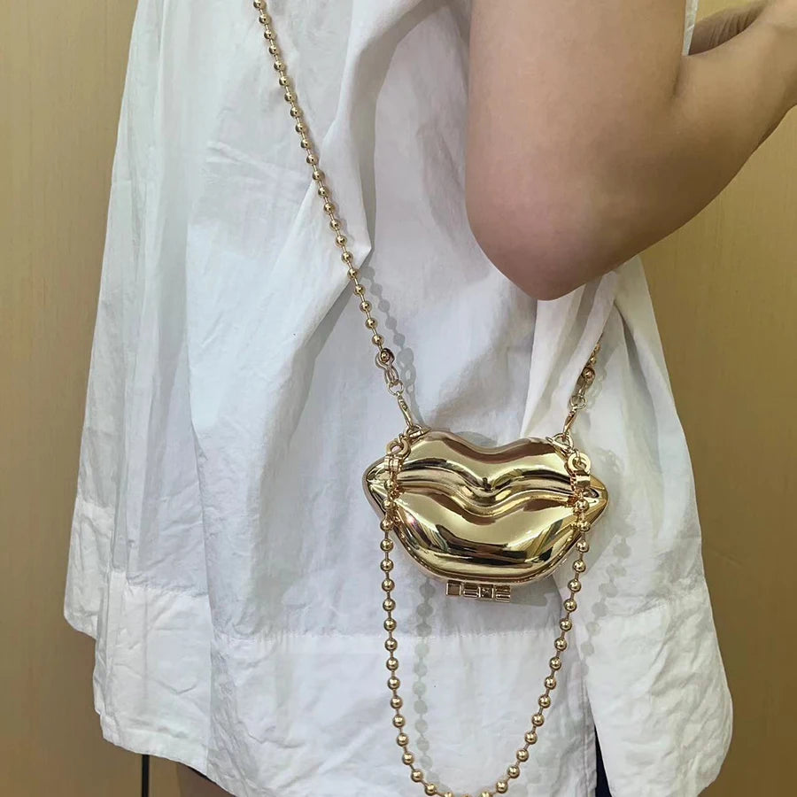 2024 New Metal Mini Lipstick Bags for Women High Quality Shoulder Bag Fashion Flower Satche Women's Accessory Bag