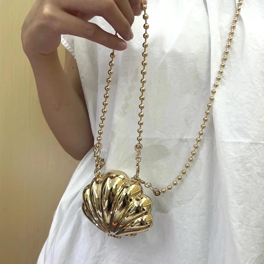 2024 New Metal Mini Lipstick Bags for Women High Quality Shoulder Bag Fashion Flower Satche Women's Accessory Bag