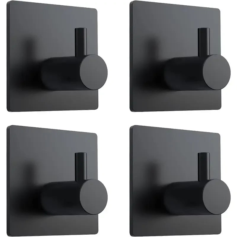 4 pieces of 304 stainless steel wall hooks for home jackets, robes, bathroom organization accessories