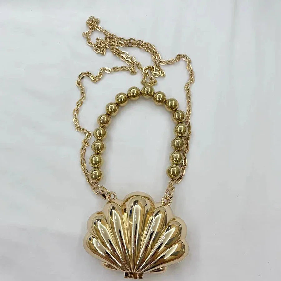 2024 New Metal Mini Lipstick Bags for Women High Quality Shoulder Bag Fashion Flower Satche Women's Accessory Bag