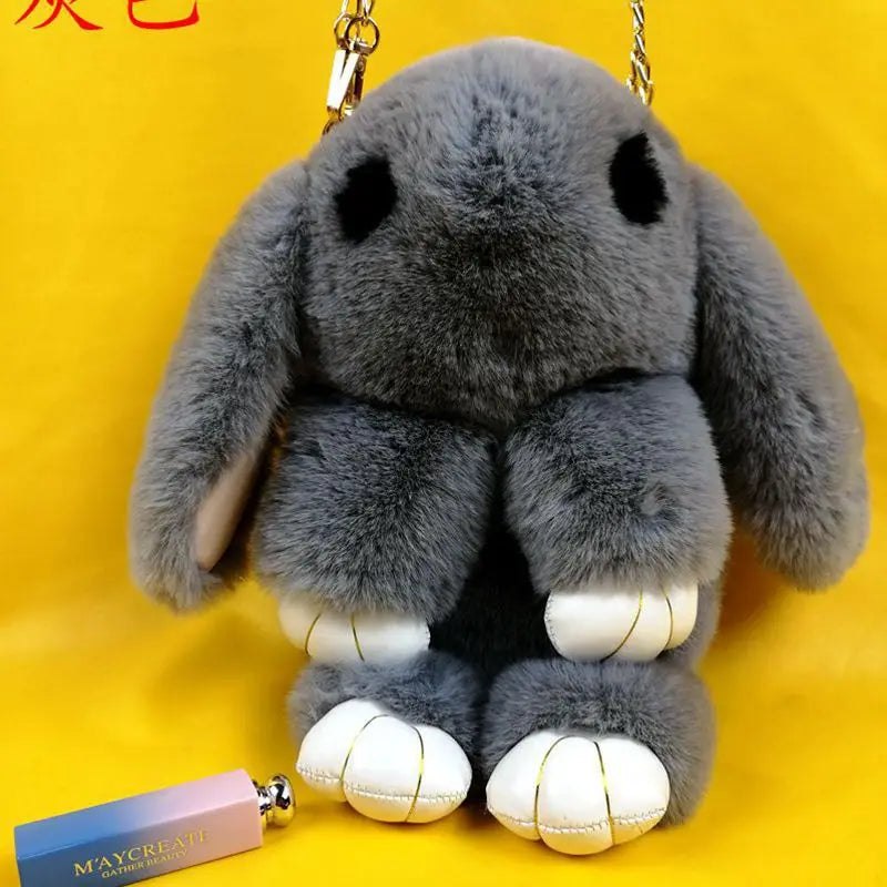 Rabbit Bag Crossbody Bag Imitation Otter Rabbit Fur Rabbit Bag Plush Bag Bag Women's Bag Bag 2023 New Fashion Chain Bag