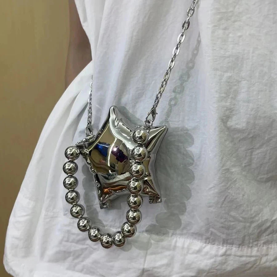 2024 New Metal Mini Lipstick Bags for Women High Quality Shoulder Bag Fashion Flower Satche Women's Accessory Bag 99 in 1