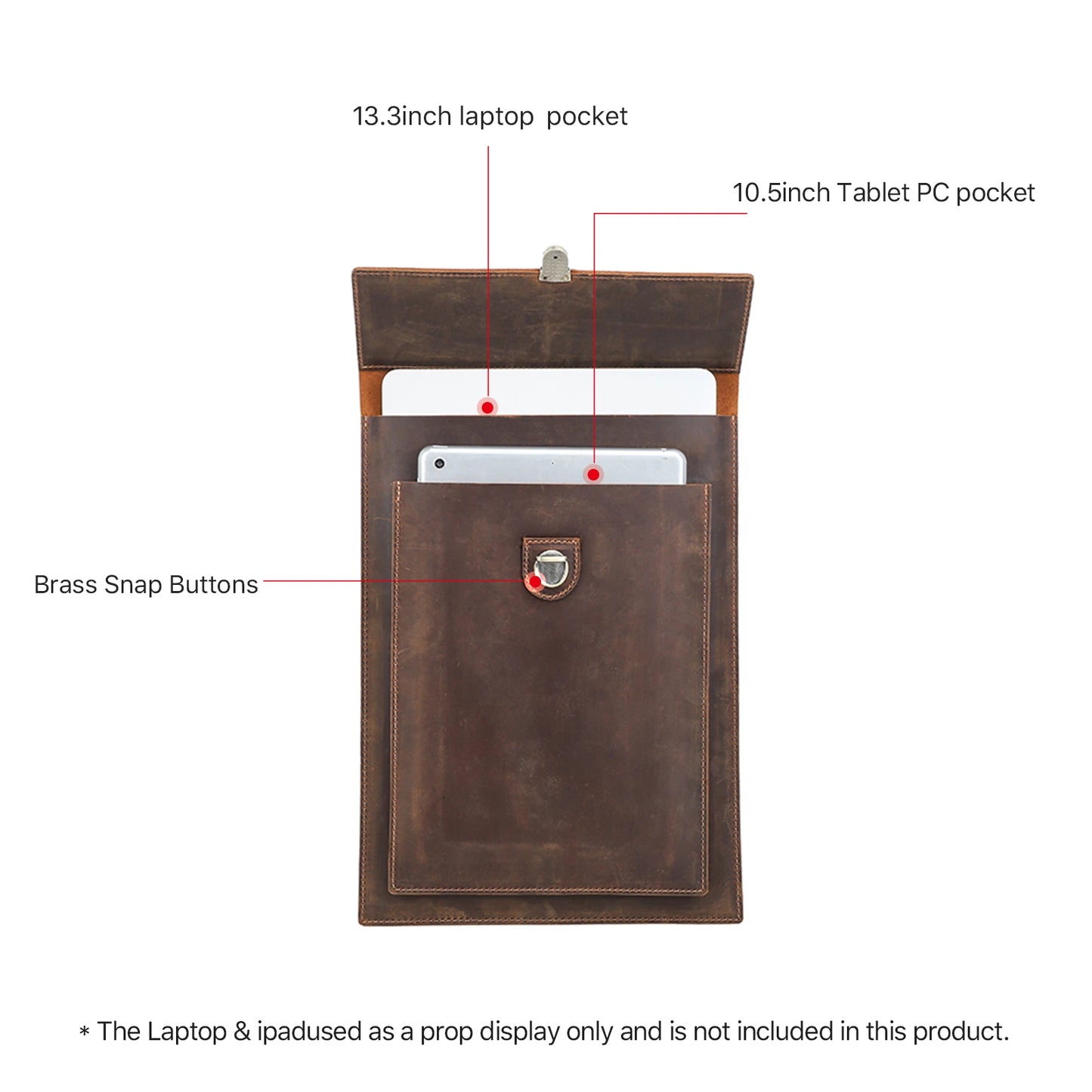 Genuine Leather Laptop Case For Macbook Pro Air 13 14 15 16 Inch Sleeve Case For iPad 10.5 11 12.9 Inch Notebook Cover Carry Bag