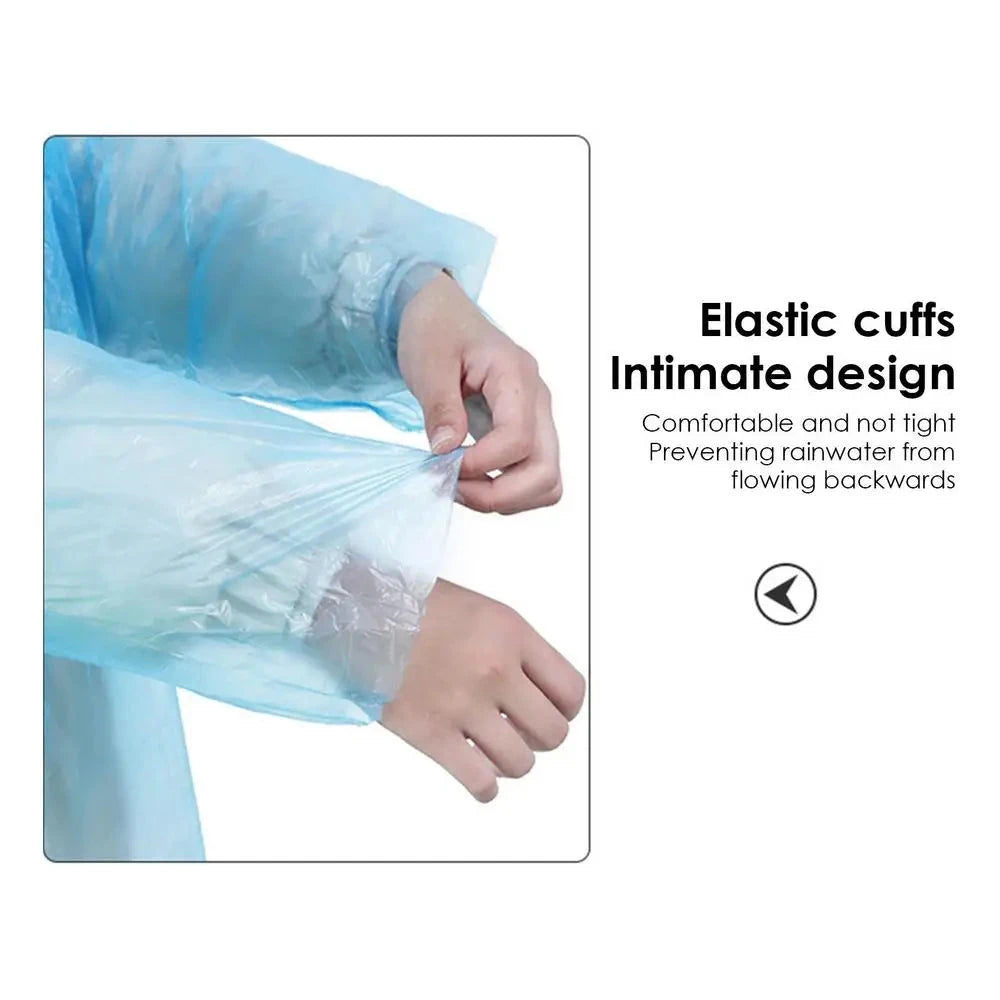 Outdoor Hooded Rain Poncho For Adult Waterproof Lightweight Unisex Raincoat Jacket For Hiking Camping Emergency 99 in 1