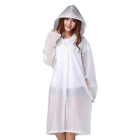 Outdoor Hooded Rain Poncho For Adult Waterproof Lightweight Unisex Raincoat Jacket For Hiking Camping Emergency