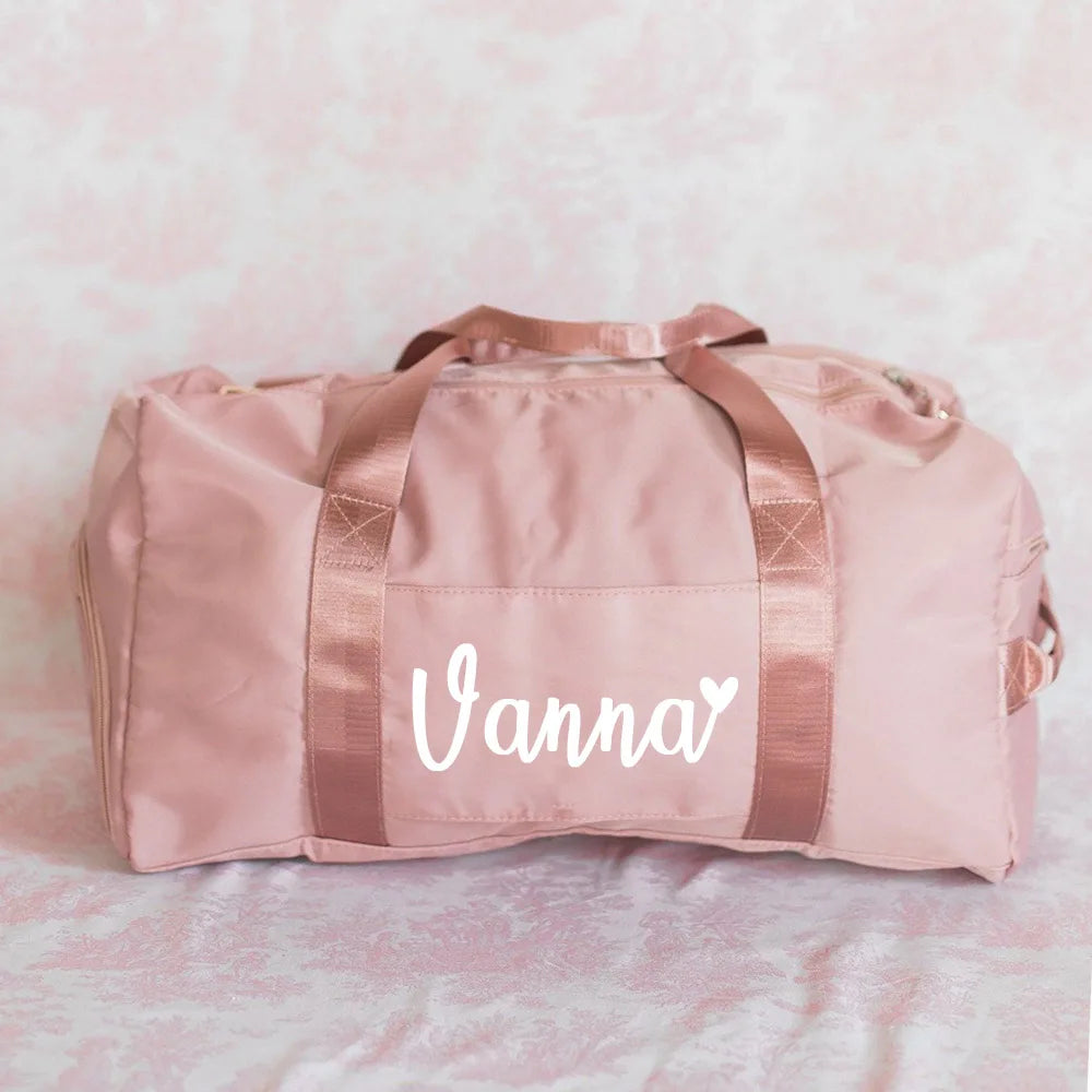 Personalized Duffle Bag with Name Birthday Gift for Her Wedding Gift for Bridal Party Gifts Large Weekender/Gym Bags