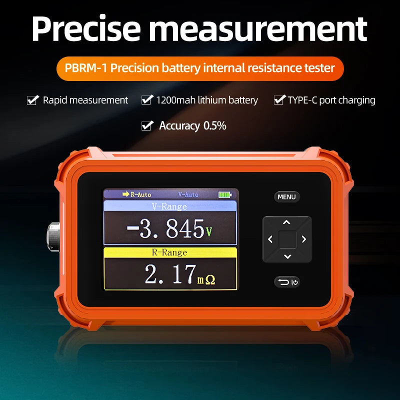 PBRM-1 High Precision 18650 Lithium Battery Internal Resistance Tester with Capacity, Voltage, and Performance Analysis