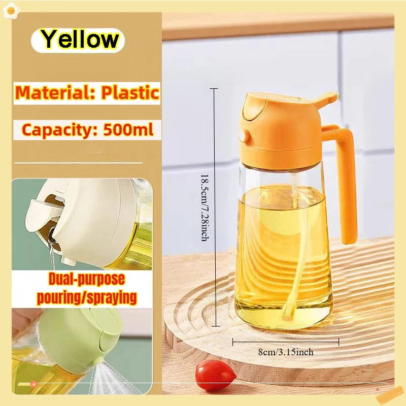 200/300/500ml Oil Spray Bottle BBQ Cooking Olive Oil Sprayer Plastic Baking Oil Spray Empty Bottle Vinegar Bottle Or Oil brush 99 in 1