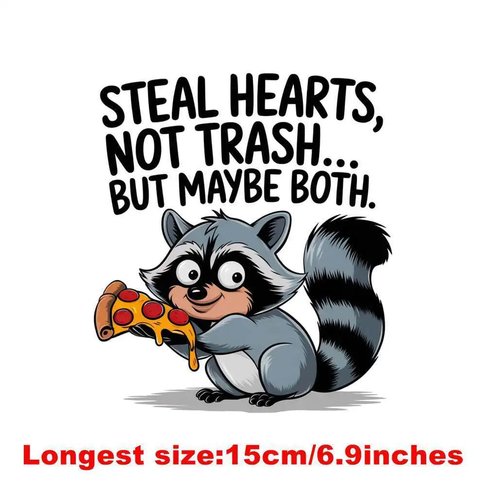15cm Kid Owl Goldfish Letter Animal Clothes Print Iron On DTF Heat Transfer Sticker Diy T-shirt Iron On Transfer Patches Decal