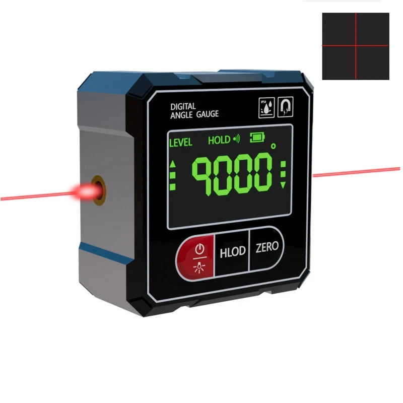 Magnetic digital goniometer with electronic laser USB rechargeable protractor 99 in 1