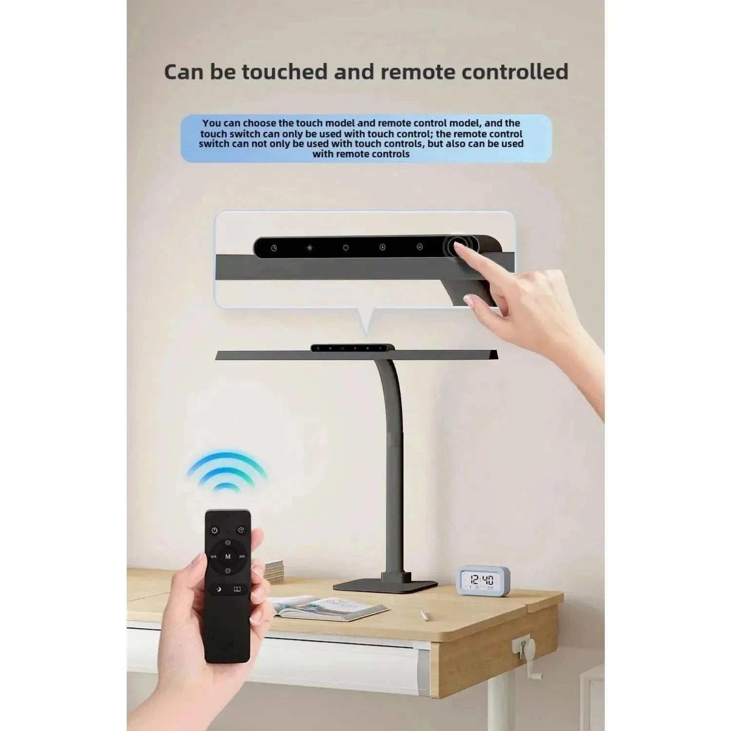 Touch Remote Control Dimmable LED Desk Lamp Intelligently Controlled Eye Protection for Reading Student Dormitory Bedroom 99 in 1