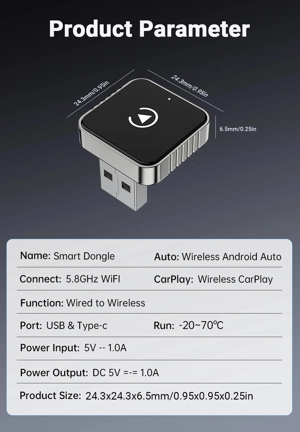 XUDA 2 in1 Wired to Wireless CarPlay Android Auto Adapter for OEM Car Stereo With USB Dongle Smart Mini Box Plug and Play Blueto 99 in 1