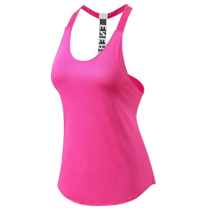 2024 Gym Tops Women's Sports Top Letter Backless Shirts Sleeveless Yoga Tops Fitness Running Quick Dry Tank Crop Top 99 in 1