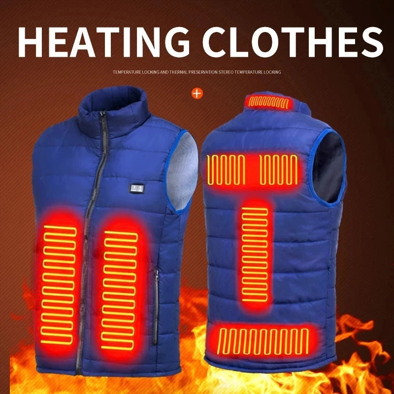 9 Heated Vest Zones Electric Heated Jackets Men Women Sportswear Heated Coat Graphene Heat Coat USB Heating Jacket For Camping 99 in 1
