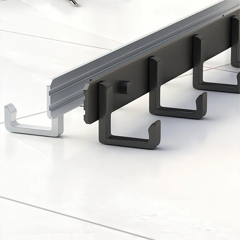 Household Wall Coat Rack Black Hooks For Hangging Clothes Towel Hanger Bathroom Robe Hook Heavy Duty Kitchen Accessories