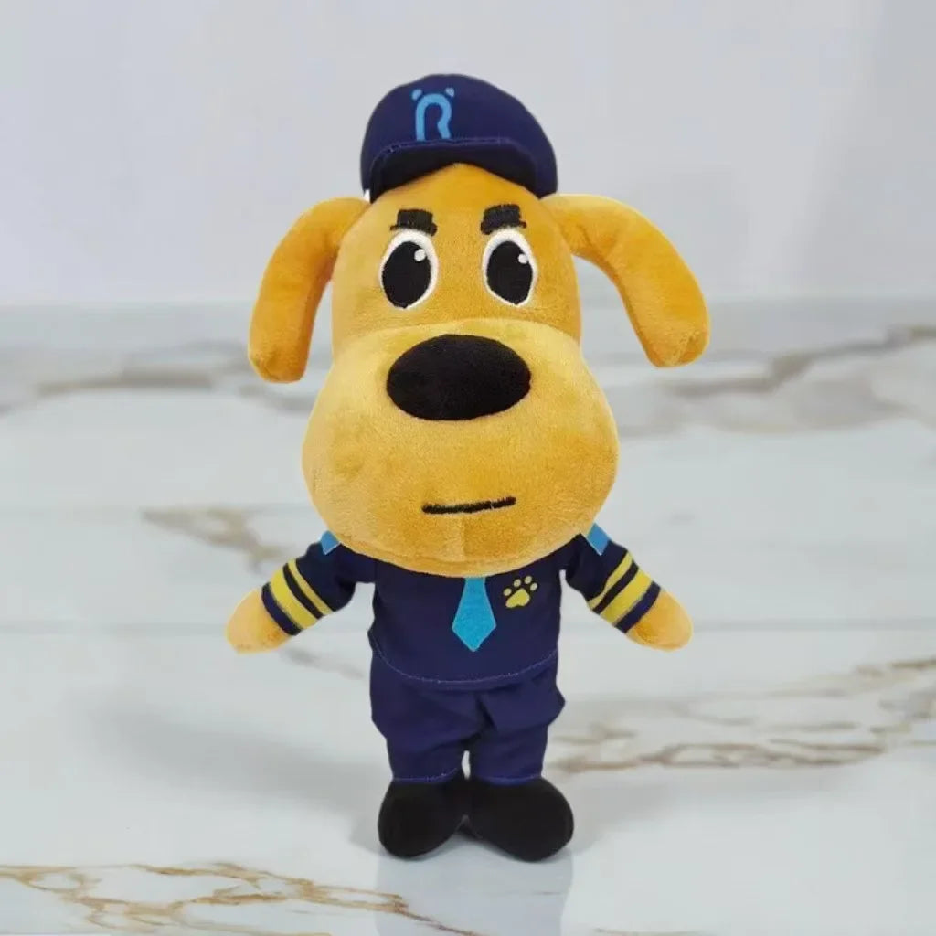 Hot Sheriff Labrador Dog Plush Toy Security Sergeant Labrador Wolf Dog Cartoon Doll Boys Girls Soft Stuffed Toys Children Gift