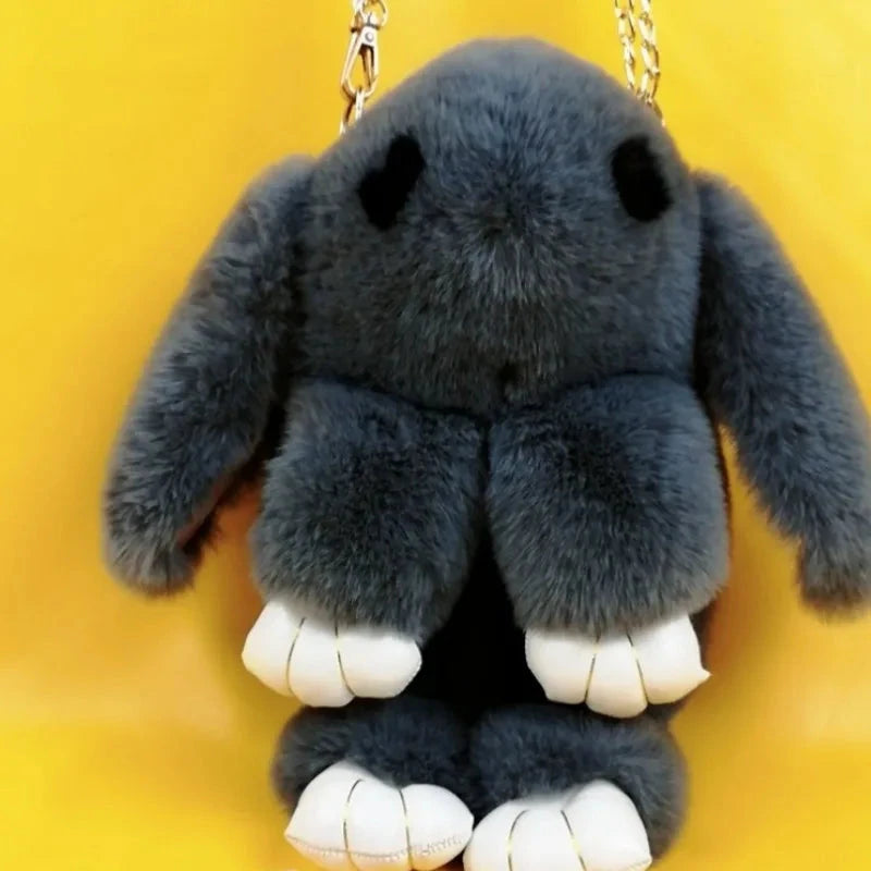 Rabbit Bag Crossbody Bag Imitation Otter Rabbit Fur Rabbit Bag Plush Bag Bag Women's Bag Bag 2023 New Fashion Chain Bag 99 in 1