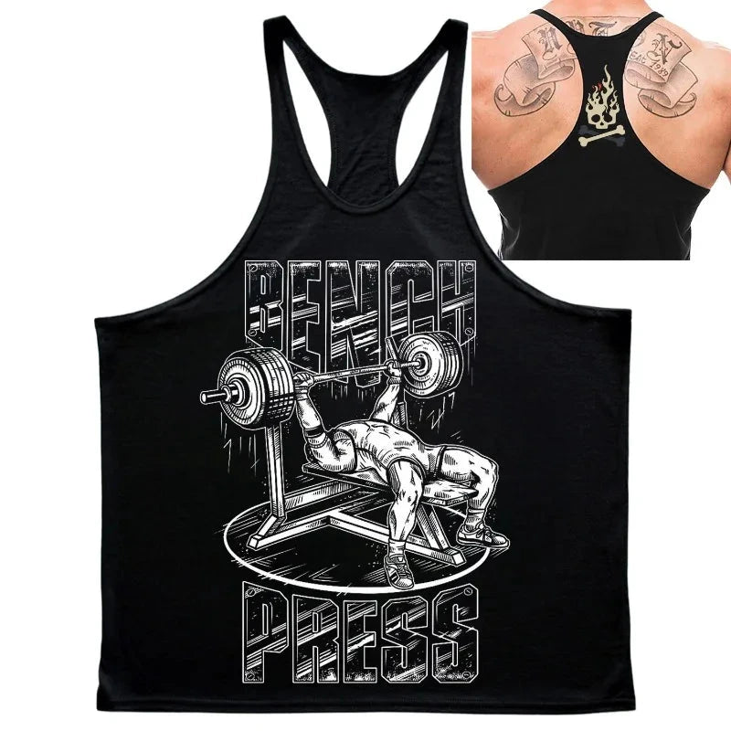 Gym Top Men Shirt Man Muscle Loose T-shirt Fitness Bodybuilding Stringer Vest Clothes Clothing Men's Singlets Muscular T-shirts 99 in 1