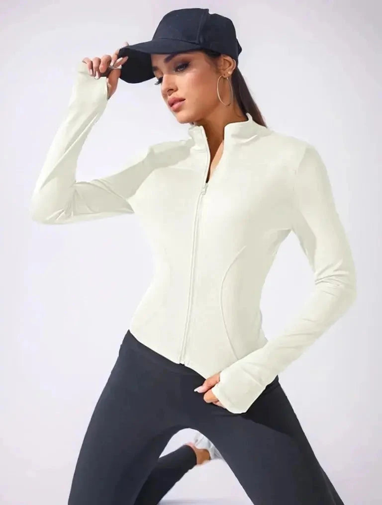 2024 New Yoga Coat Short Sports Jacket WOMEN'S Fitness Clothes Slimming Body Sculpting Zipper Yoga Jacket 99 in 1