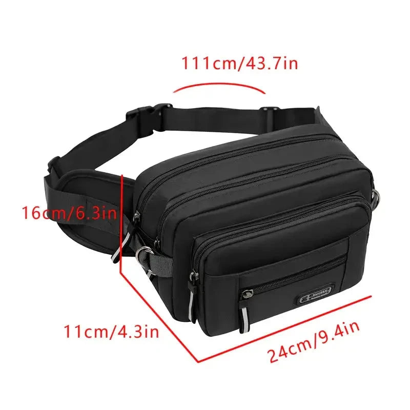 Men's waist bag multifunctional toolkit, wear-resistant mobile phone bag, running bag, leisure outdoor sports waist bag, large c 99 in 1