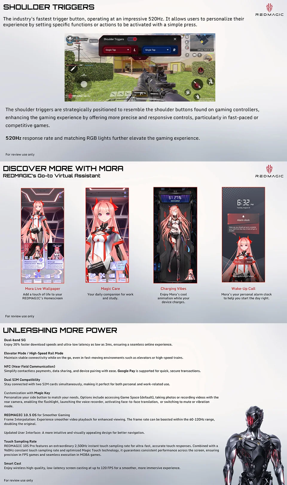 RedMagic 10S Pro global Version 5G game telephone Snapdragon 8 Elite leading 7050mAh 80W fast charge 6.85 inches