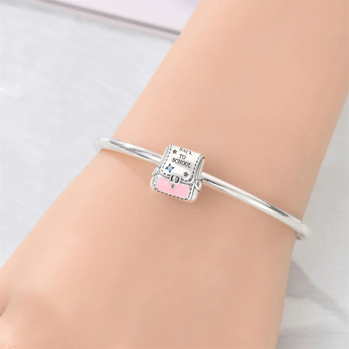 Back To School 925 Sterling Silver Charms Bag Earphone Magic Cube Watch Games Console Bead Pendant Fit Bracelet Necklace Jewelry 99 in 1