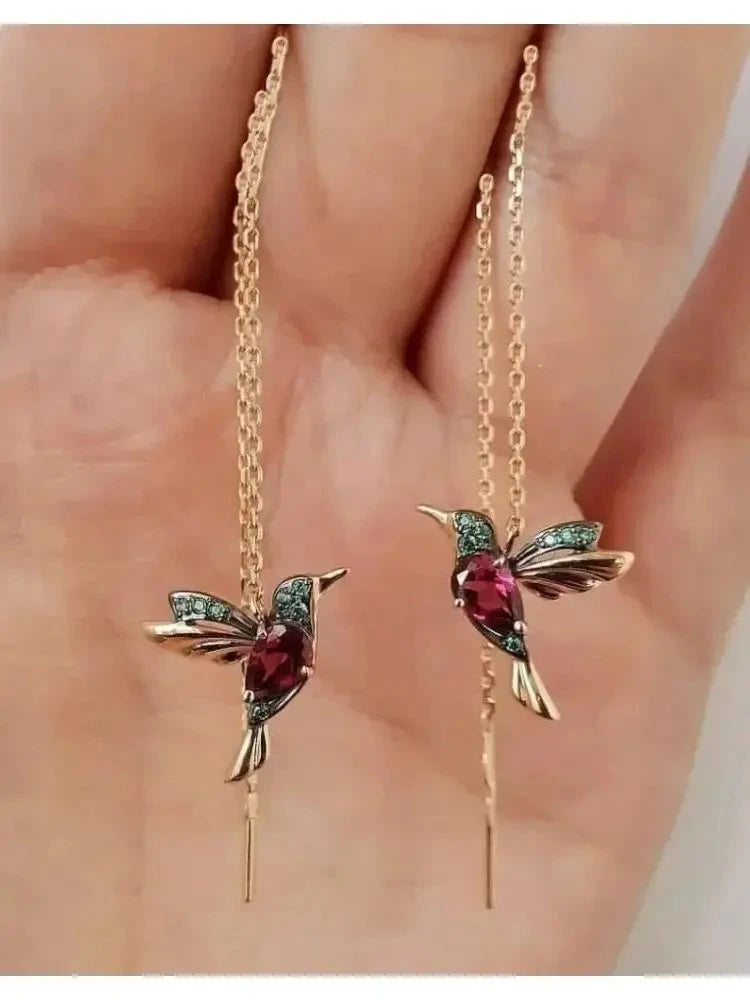1 Pair New Fashion Little Bird Drop Long Hanging Earrings for Women Elegant Girl Tassel Earring Stylish Jewelry 99 in 1