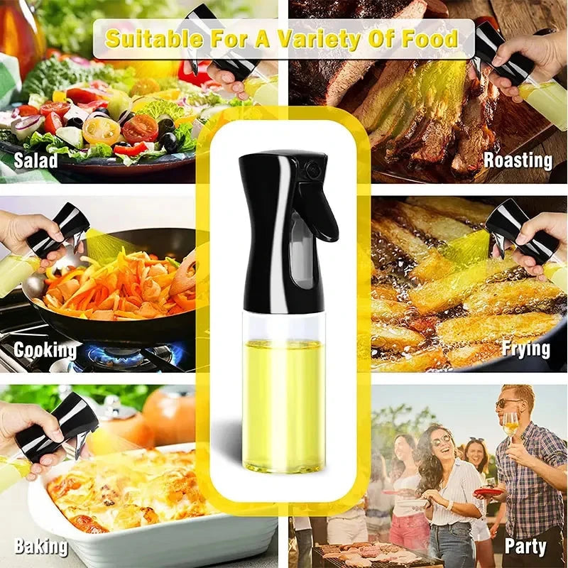 200/300/500ml Oil Spray Bottle BBQ Cooking Olive Oil Sprayer Plastic Baking Oil Spray Empty Bottle Vinegar Bottle Or  Oil brush 99 in 1